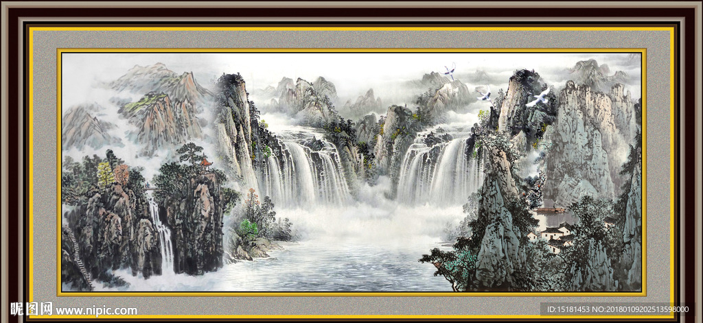 水墨国画山水