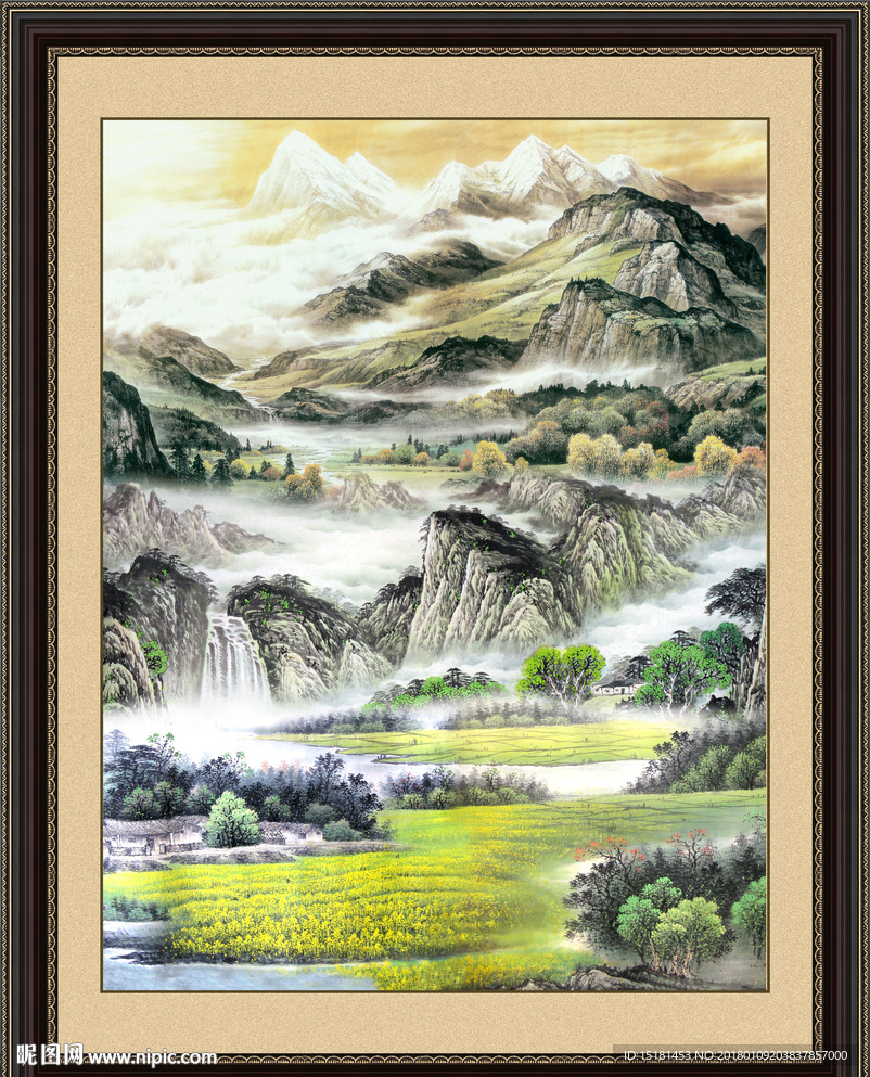 竖幅国画