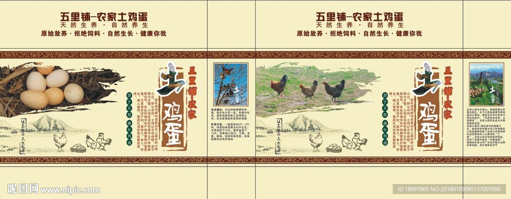 土鸡蛋礼盒展开图
