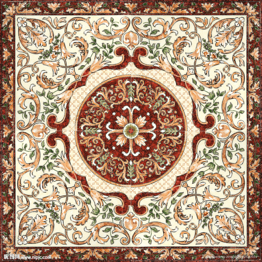 抛晶砖拼花图片