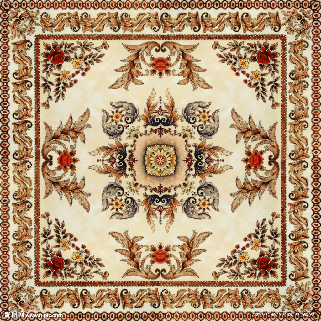 抛晶砖拼花图片