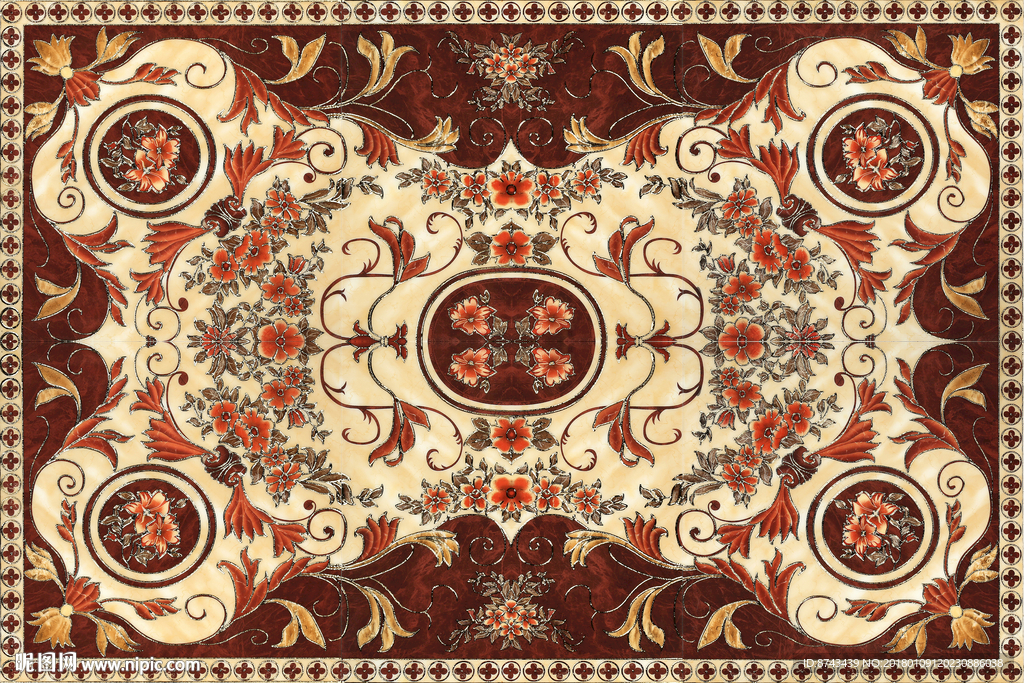 抛晶砖拼花图片