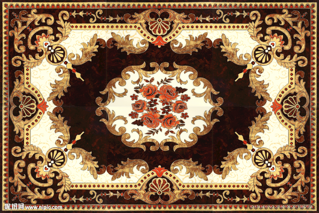 抛晶砖拼花图片