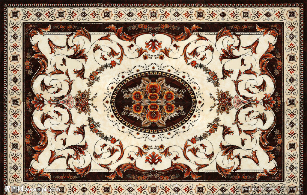 抛晶砖拼花图片