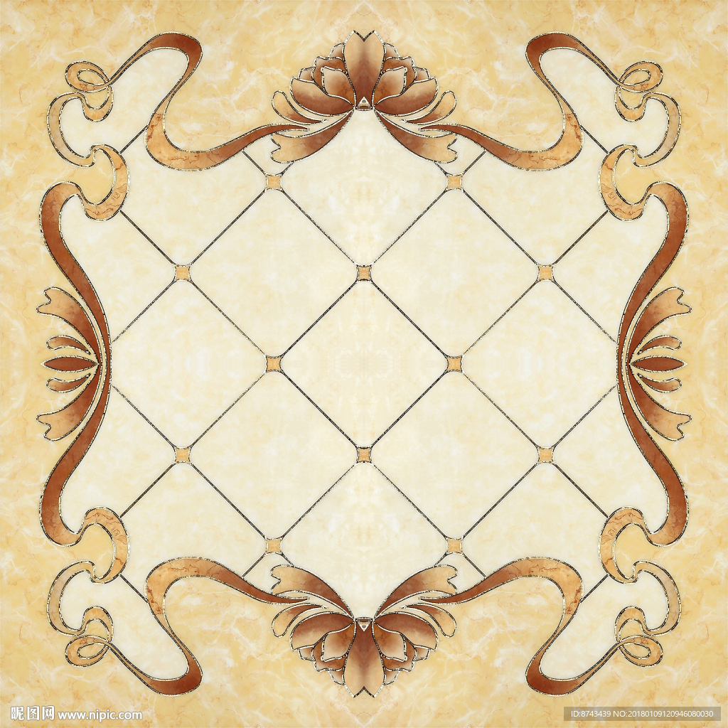 抛晶砖拼花图片