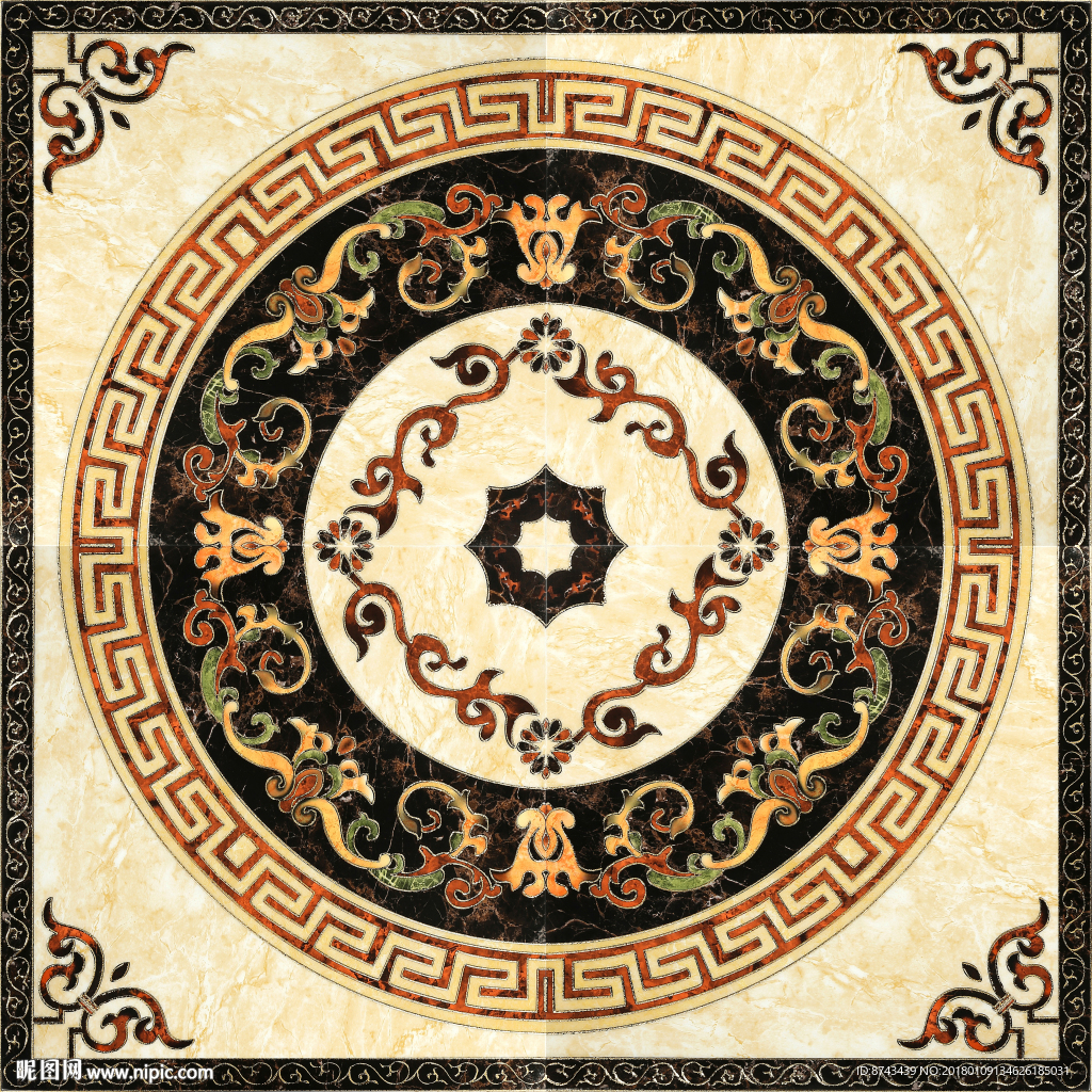 抛晶砖拼花图片