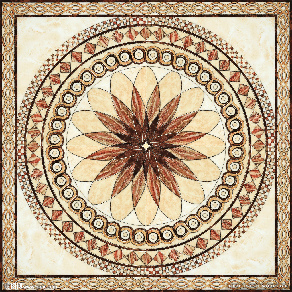 抛晶砖拼花图片