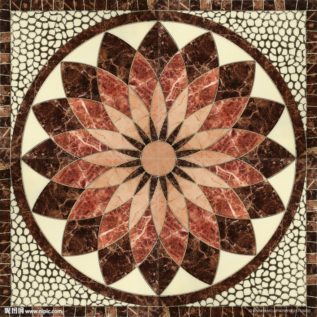 抛晶砖拼花图片