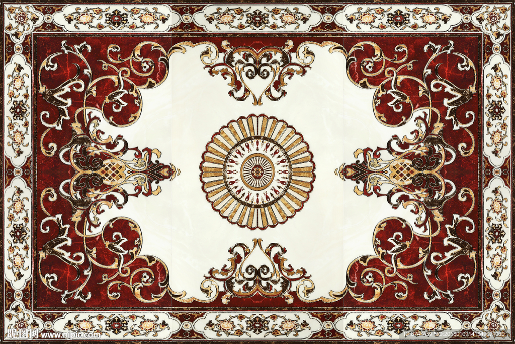 抛晶砖拼花图片