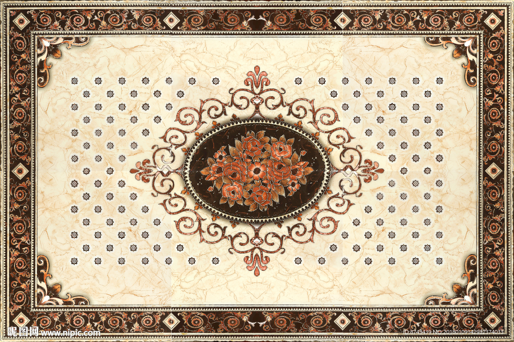 抛晶砖拼花图片