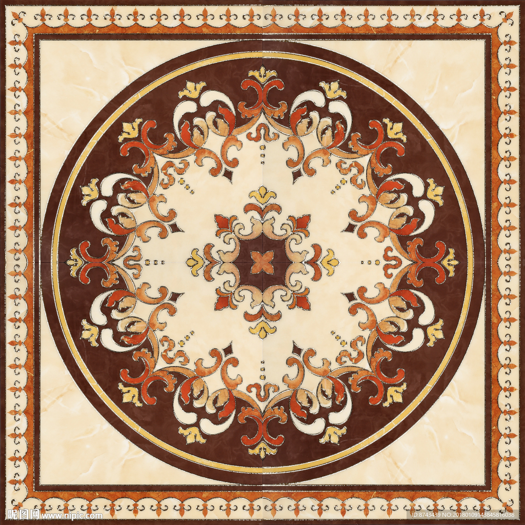 抛晶砖拼花图片