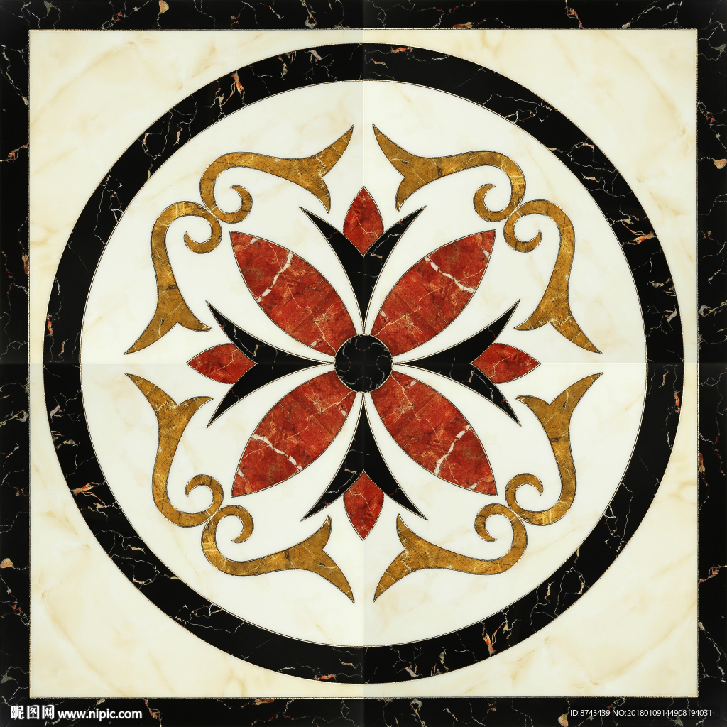 抛晶砖拼花图片