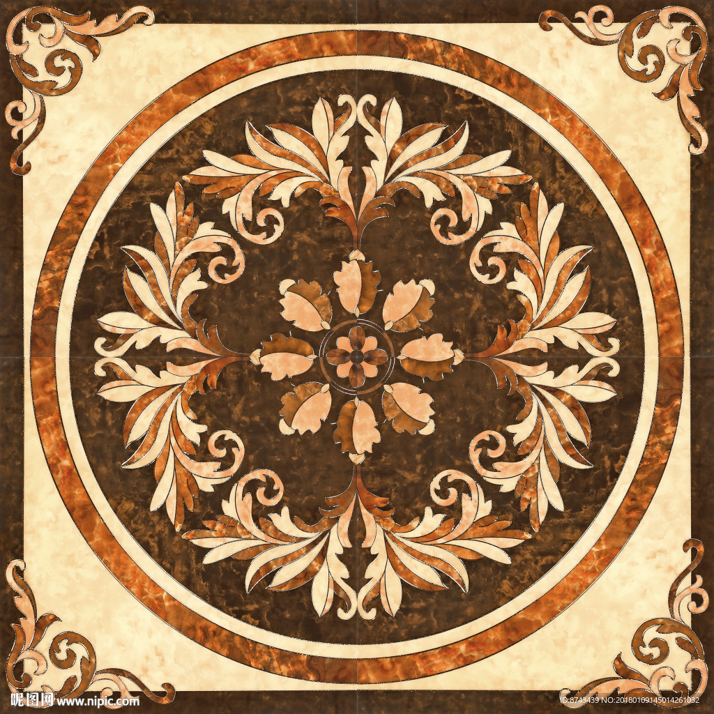 抛晶砖拼花图片