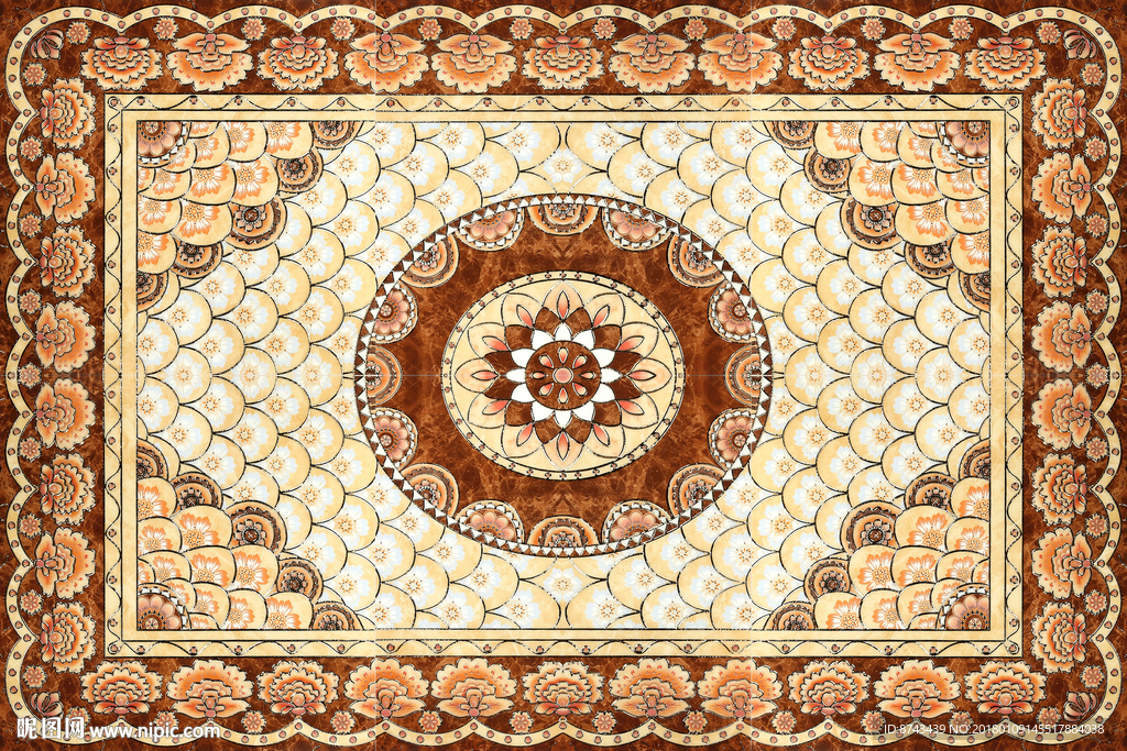 抛晶砖拼花图片