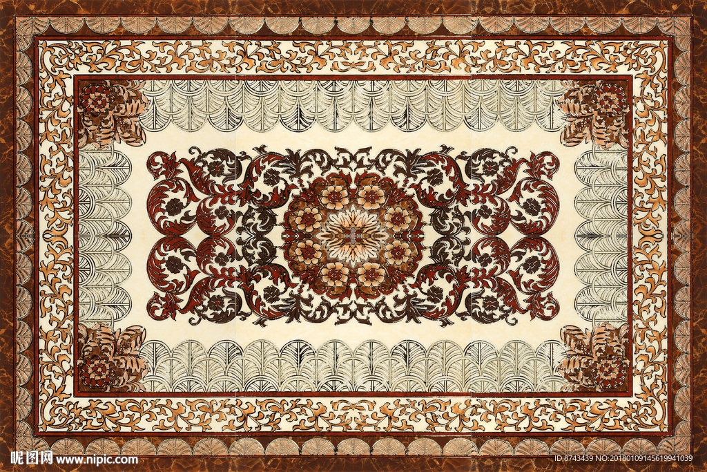 抛晶砖拼花图片