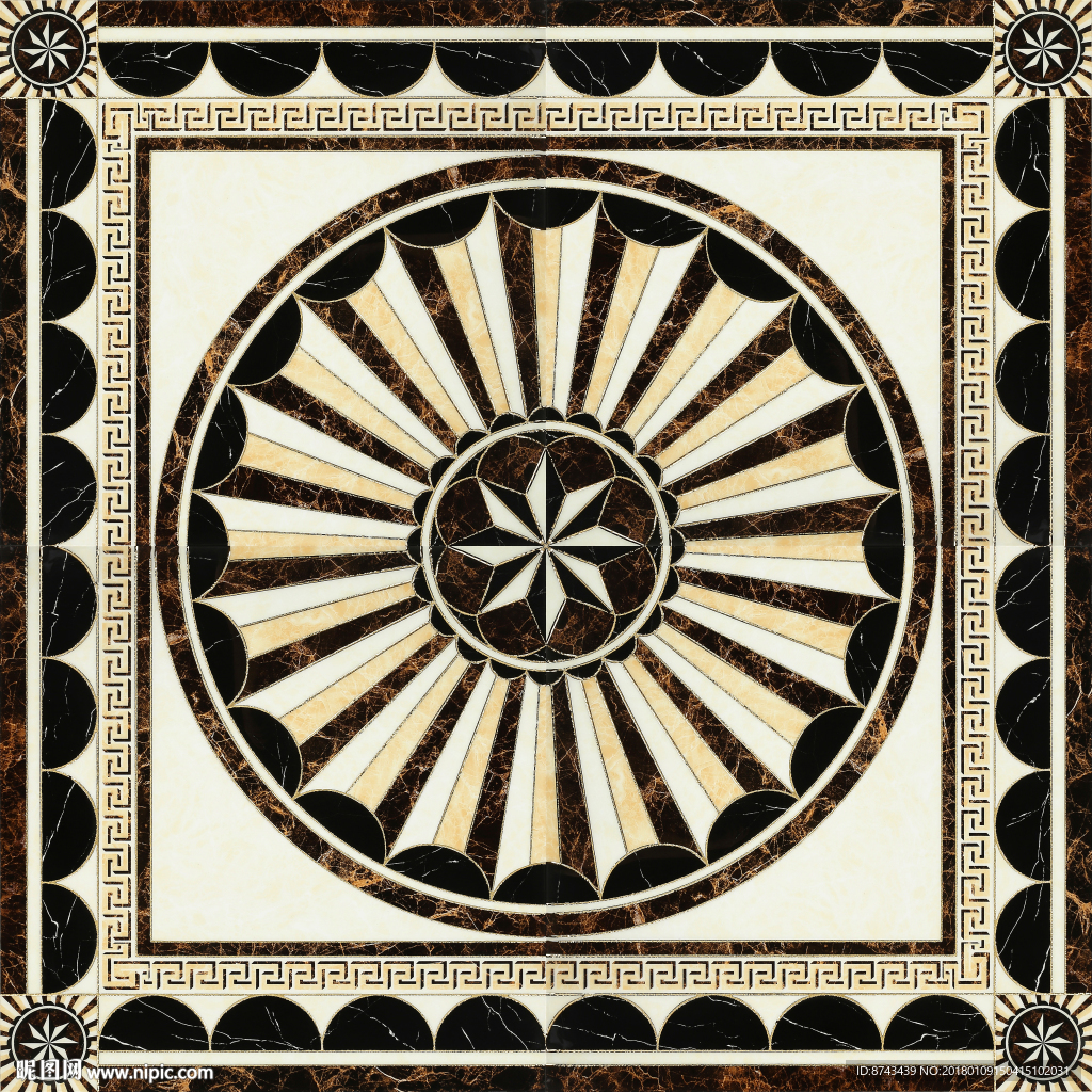 抛晶砖拼花图片