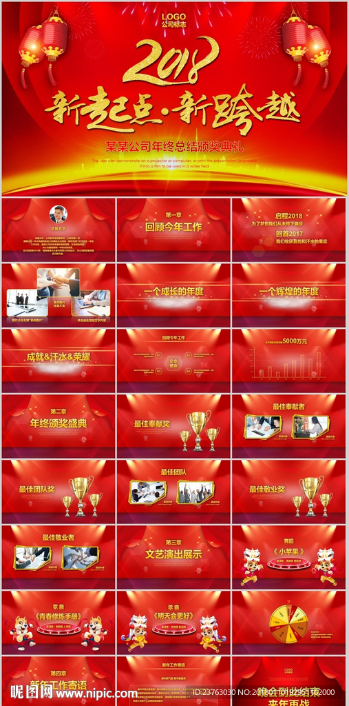 2018狗年年会年终盛典PPT