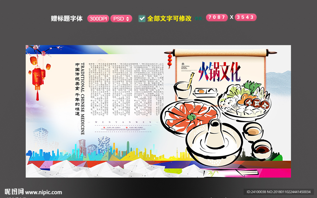 火锅文化展板