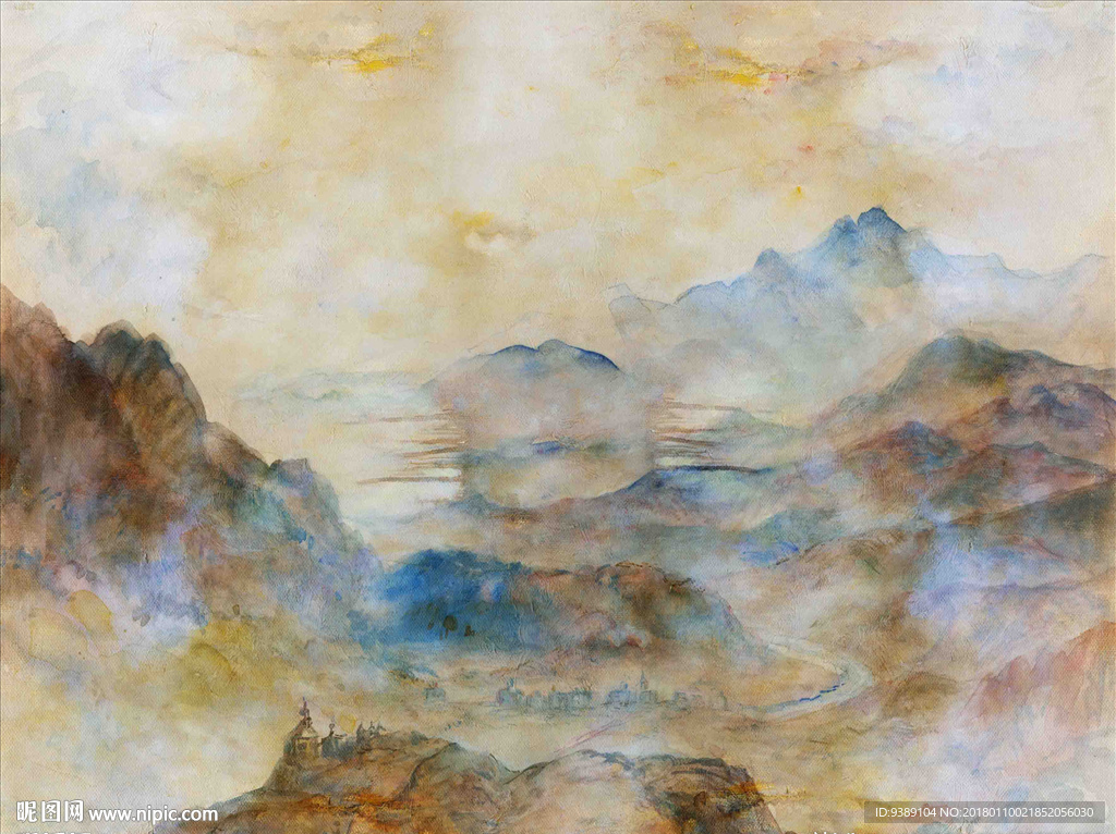 抽象山水画