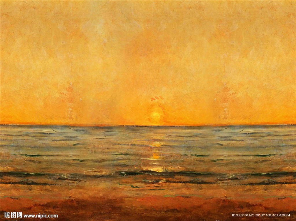 日出油画