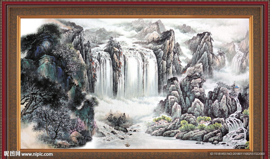 水墨国画山水