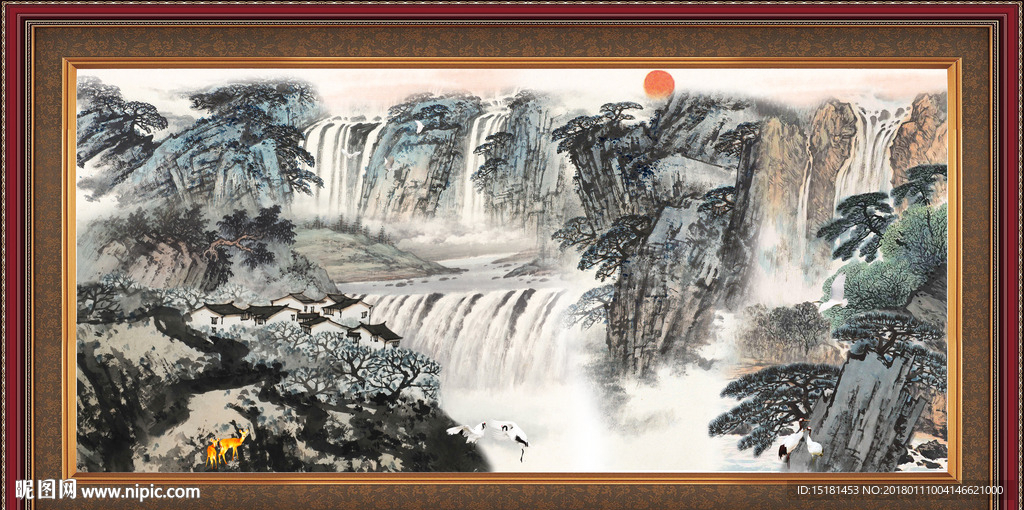 水墨国画山水