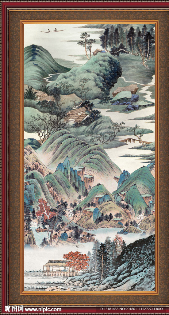 竖幅国画