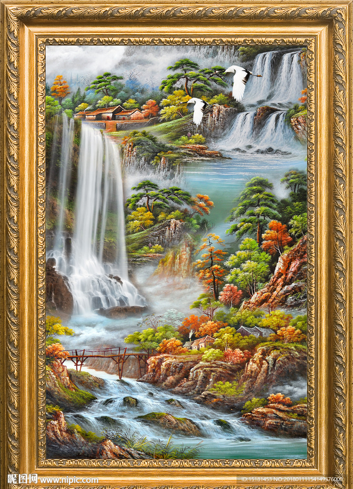 聚宝盆油画