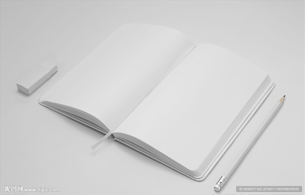 高清白色皮质记事本