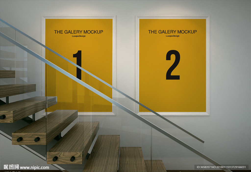 公共空间海报展示样机