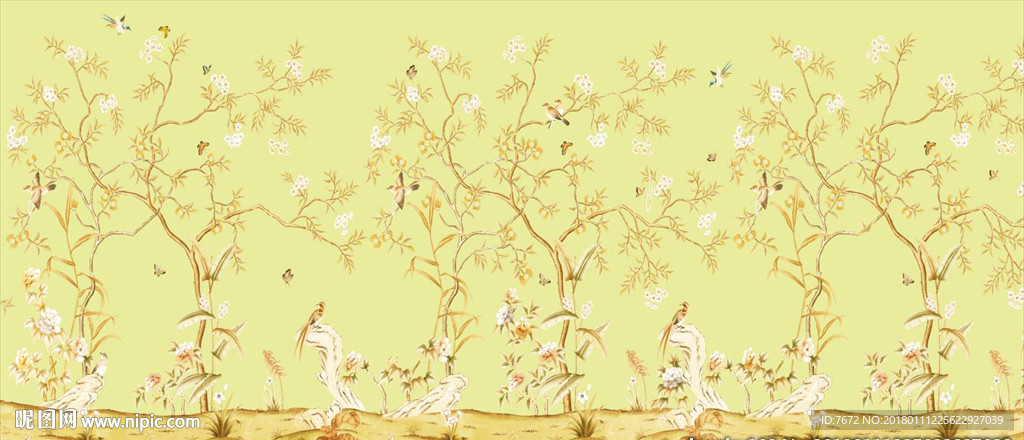 手绘花鸟图