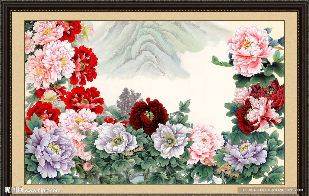 国画牡丹