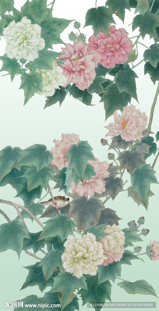 花开富贵玄关