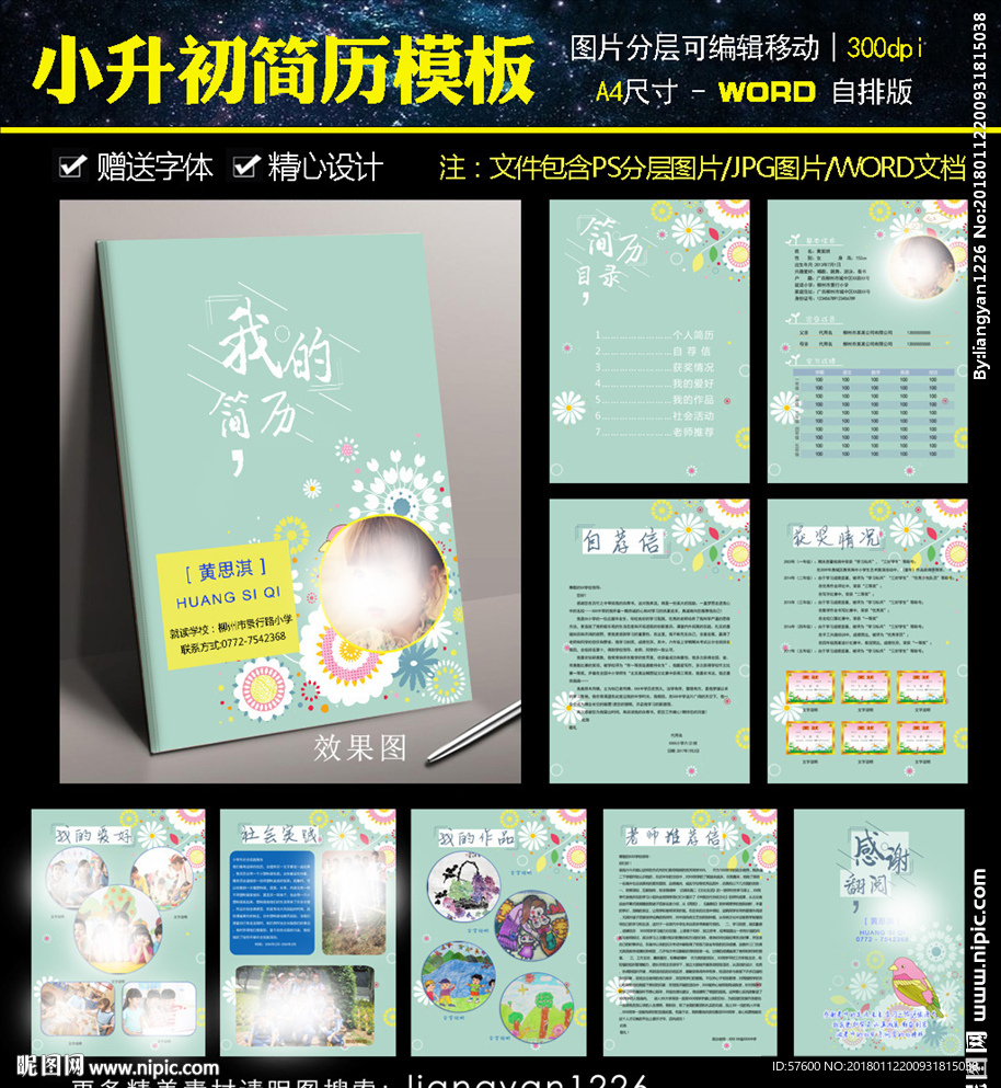 小升初简历