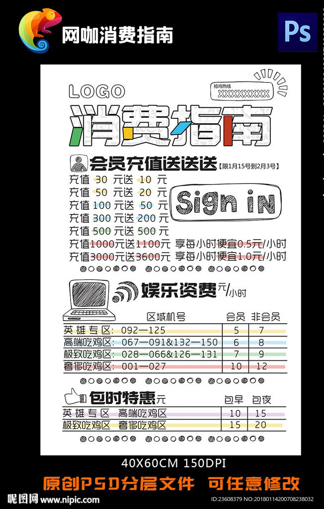 网咖消费指南画面