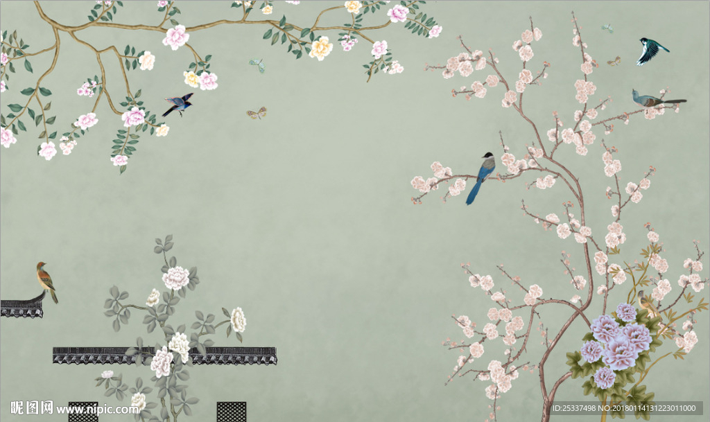 中式花鸟图
