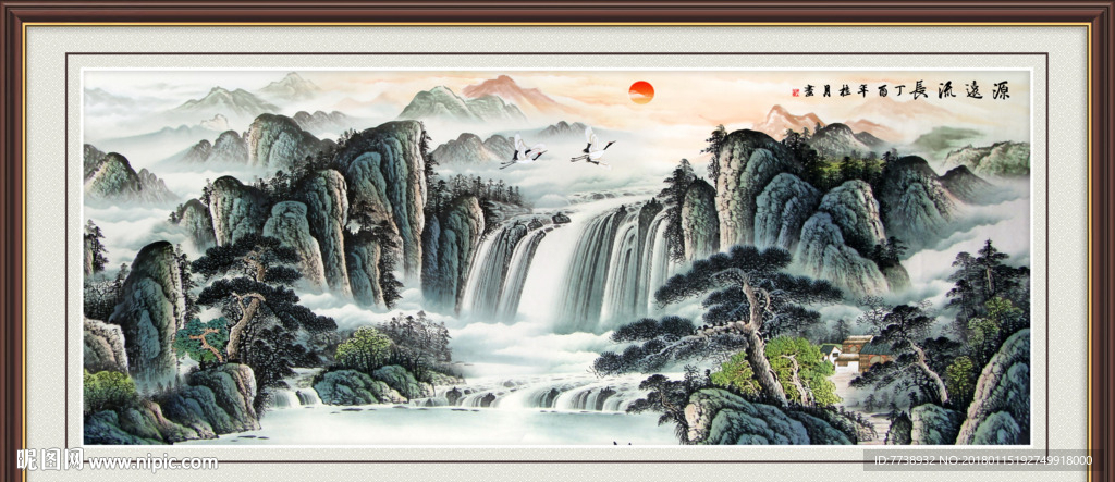 聚宝盆风水画