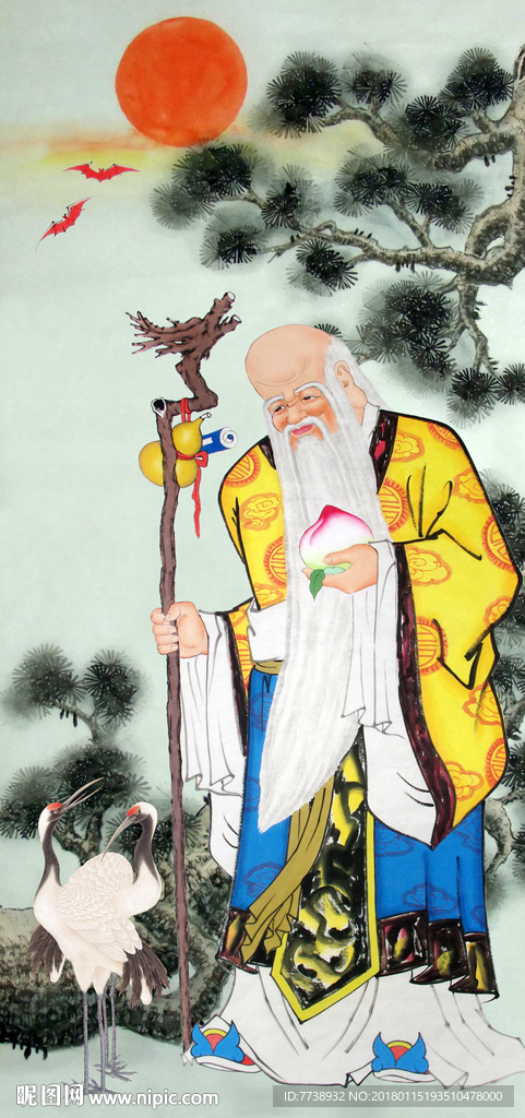 松鹤祝寿图