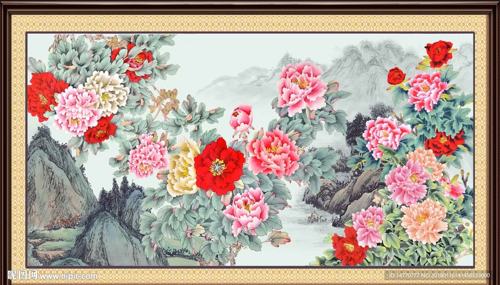 国画牡丹