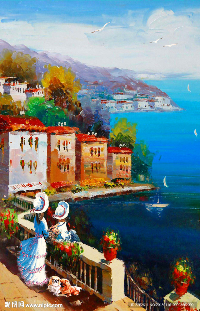 地中海油画