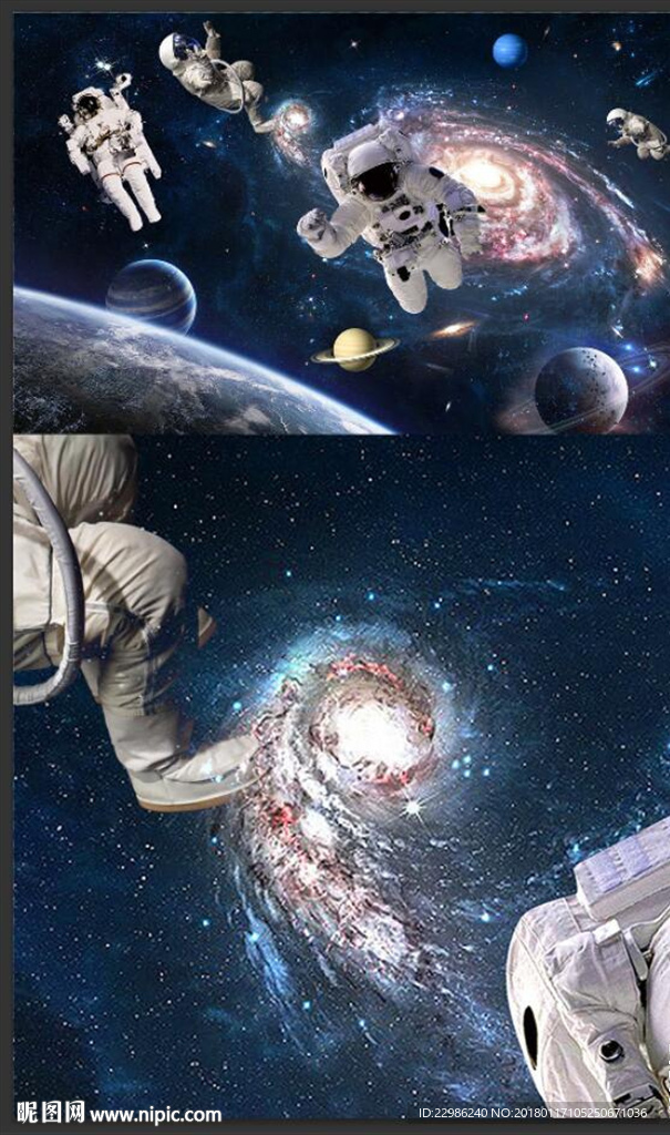 神秘宇宙太空中的行星高清吊顶