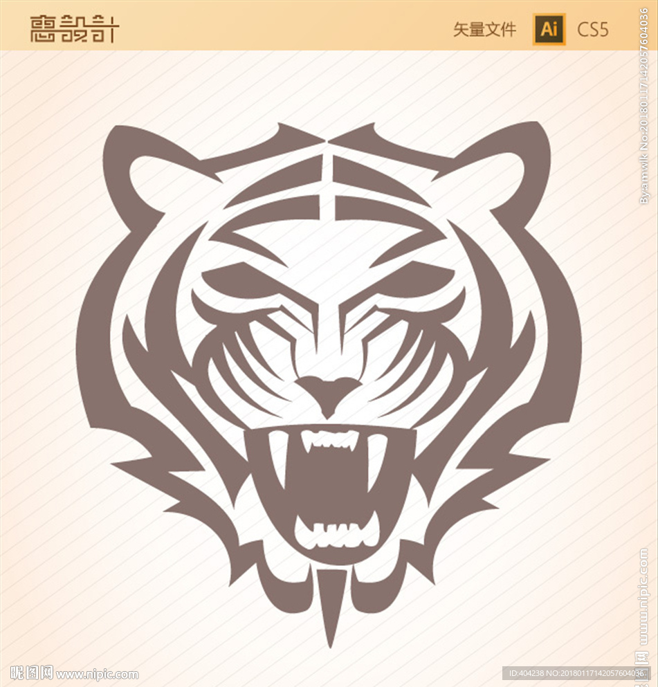 动物头部标志素材矢量图图片