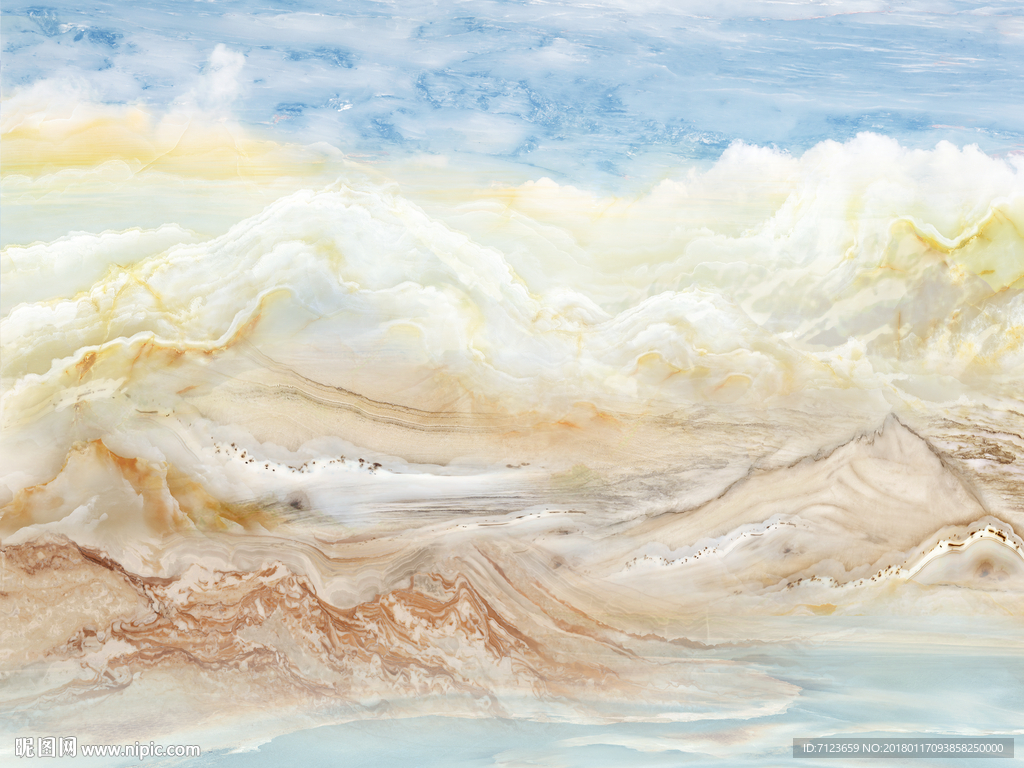 大理石 石材 石纹 财源广进