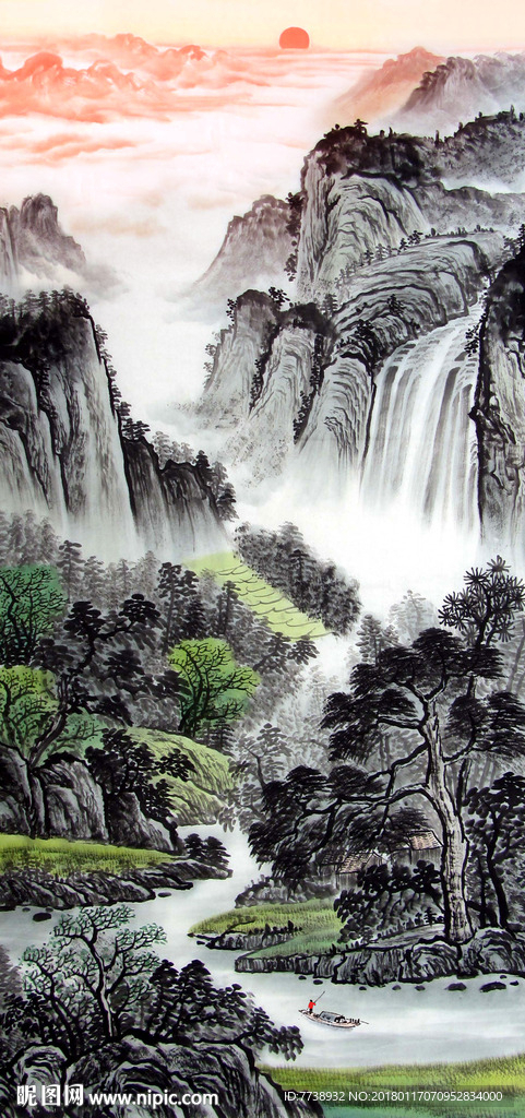 源远流长玄关国画