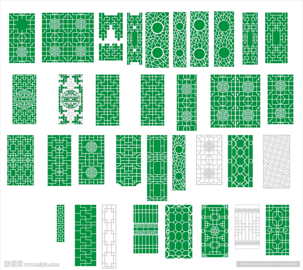 中式镂空雕刻花纹