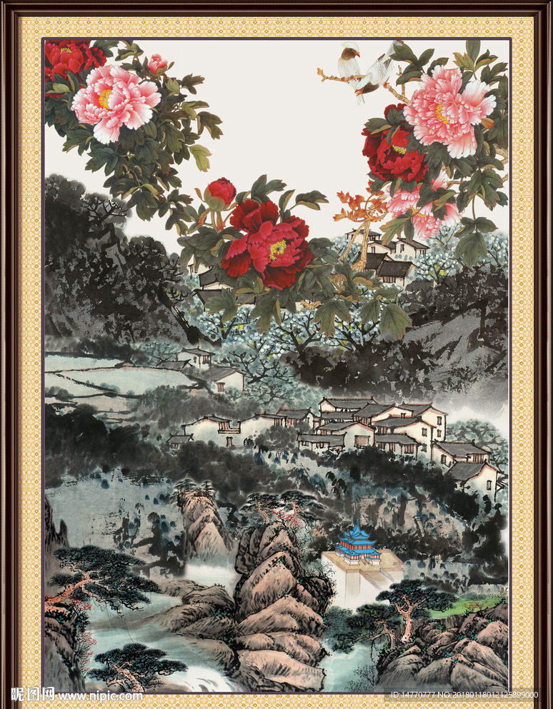 国画牡丹