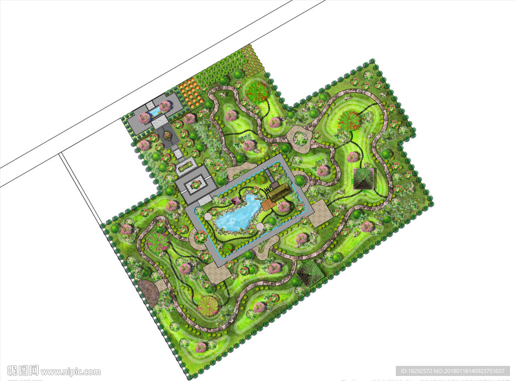 紫桂园景观平面设计图