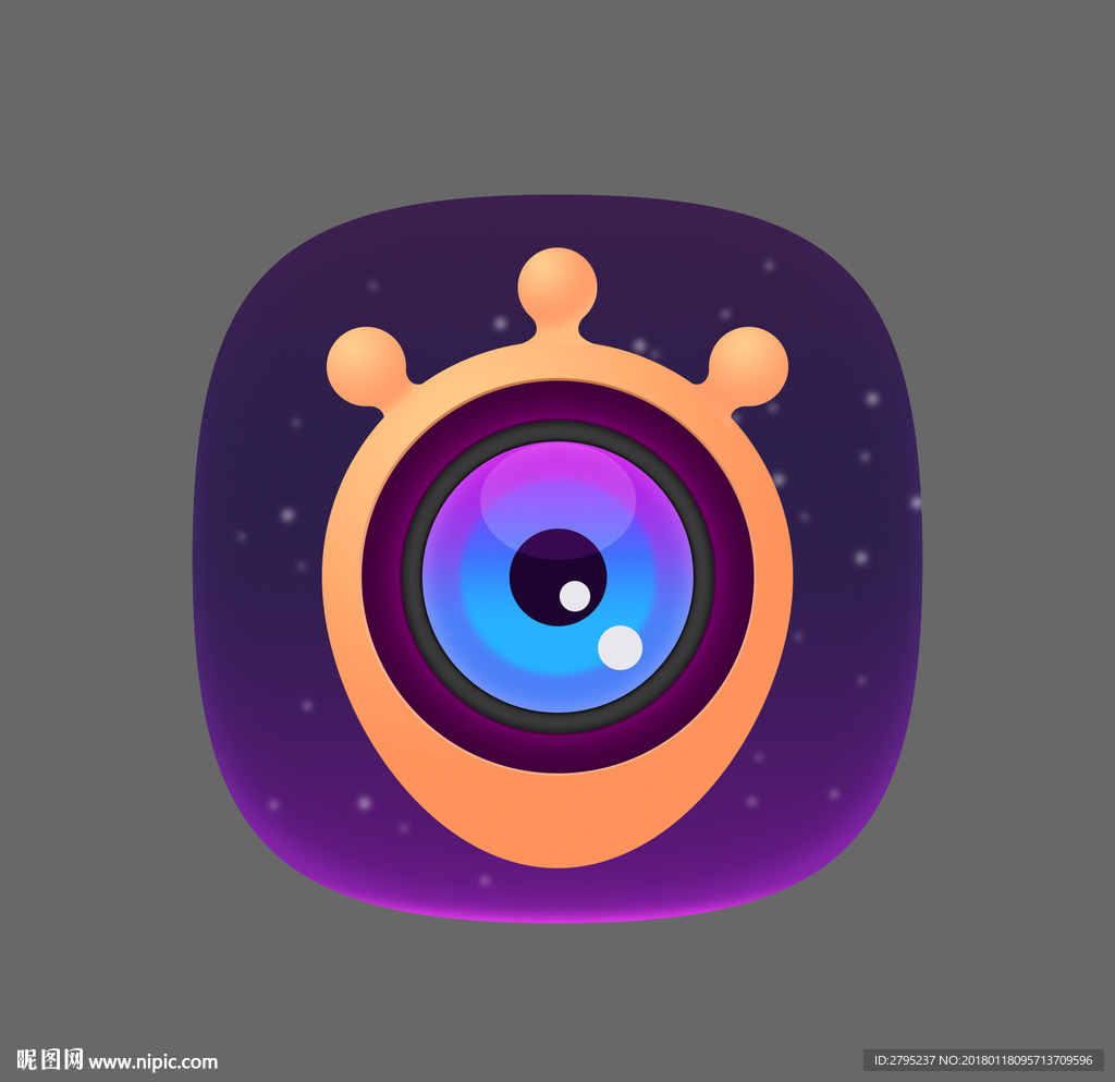 照相外星机器人图标