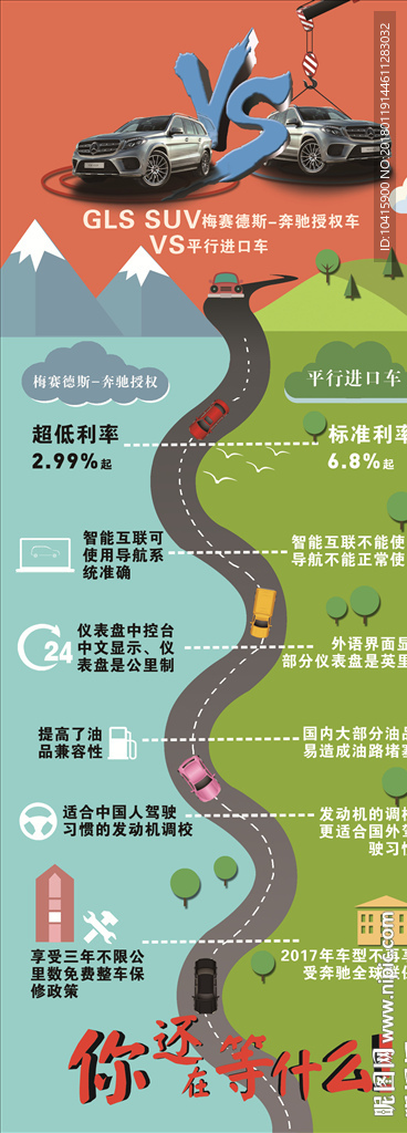 创意卡通汽车海报 易拉宝 展架
