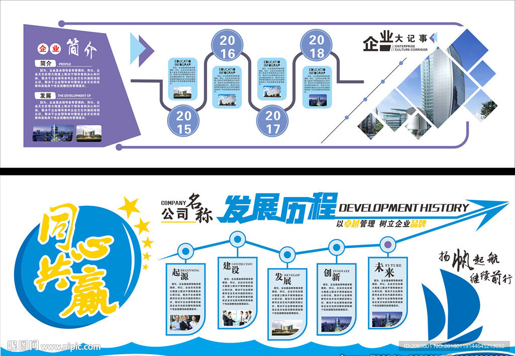 企业发展历程微立体文化墙
